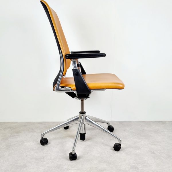 Vitra Meda Bureaustoel - Volledig Leer, Cognac - Afbeelding 5