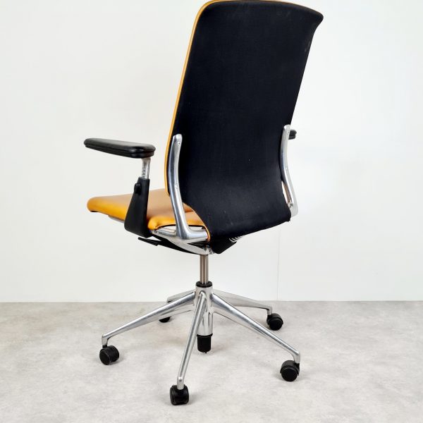 Vitra Meda Bureaustoel - Volledig Leer, Cognac - Afbeelding 3